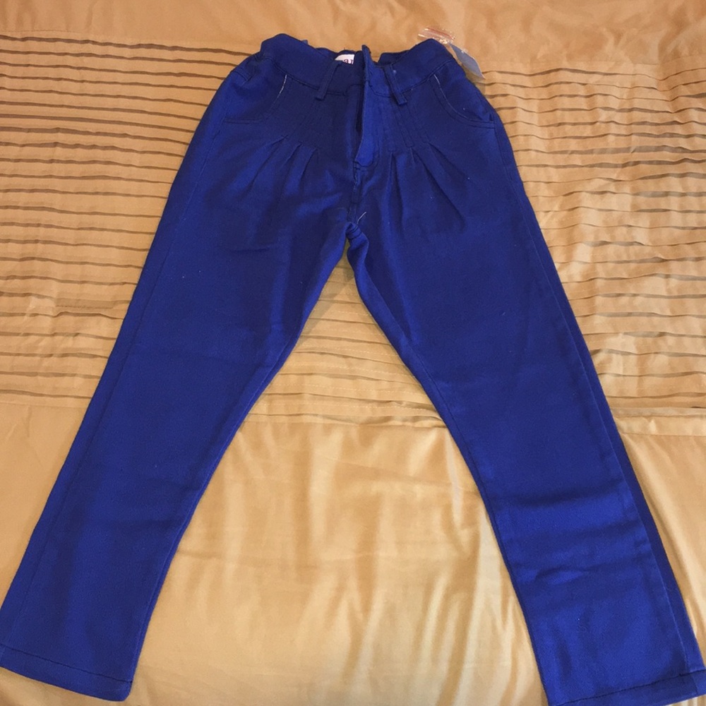 Kana royal blue pants for girls adjusable waist